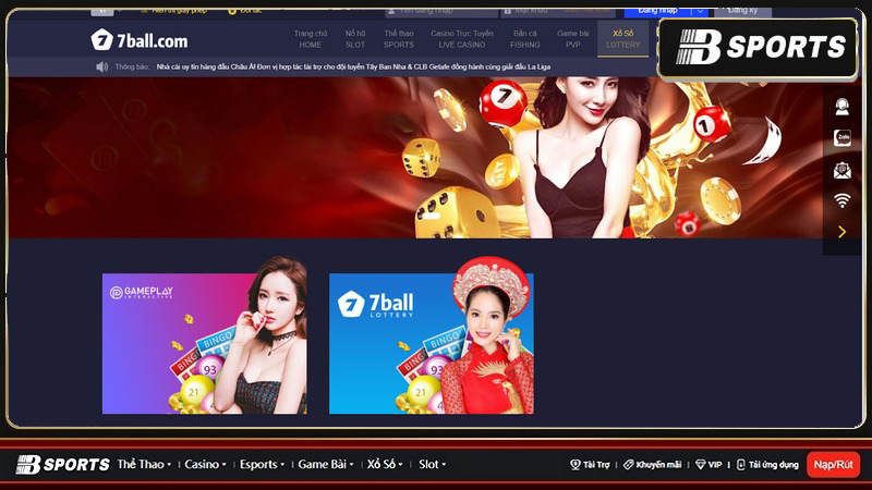 Nhà cái 7Ball được cộng đồng người chơi đánh giá rất cao