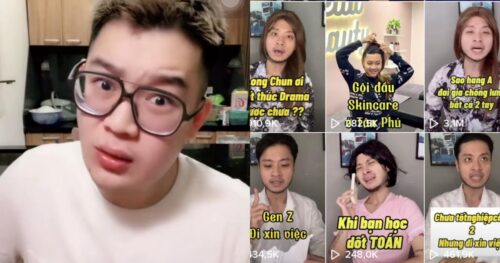 ''Cô gái có râu'' bắt đầu được biết đến nhờ video gây hấn Long Chun với giọng điệu ganh tỵ về mức thu nhập của hot tiktoker này