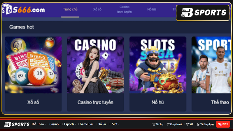Sản phẩm game hấp dẫn từ nhà cái S666 casino
