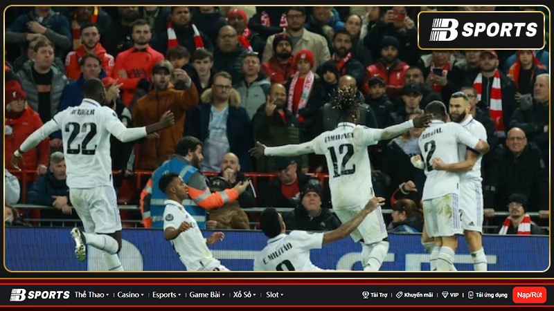Cú đúp bàn thắng của Karim Benzema đã giúp đoàn quân của Carlo Ancelotti ấn định chiến thắng 5-2 cực kỳ thuyết phục Cú đúp bàn thắng của Karim Benzema đã giúp đoàn quân của Carlo Ancelotti ấn định chiến thắng 5-2 cực kỳ thuyết phục