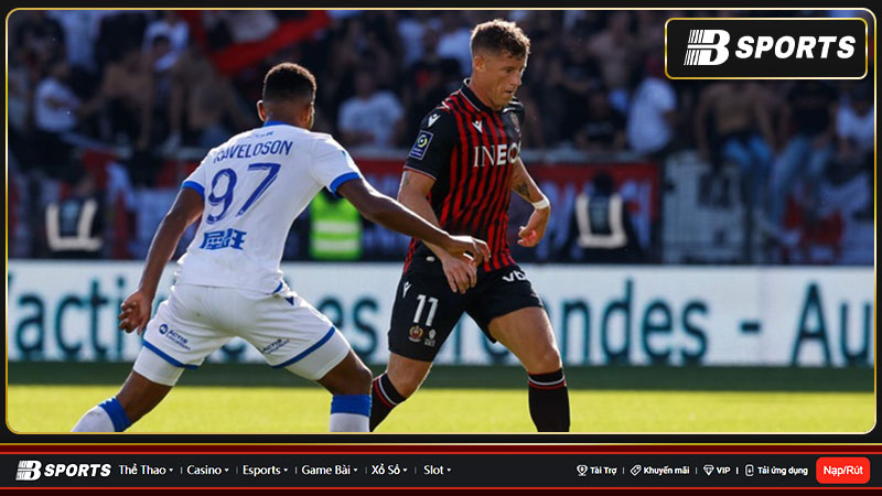 Nice hòa Auxerre 1-1 ở sân nhà của mình Nice hòa Auxerre 1-1 ở sân nhà của mình